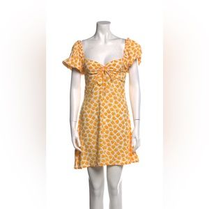 Faithful the Brand puff sleeve floral print midi dress- small